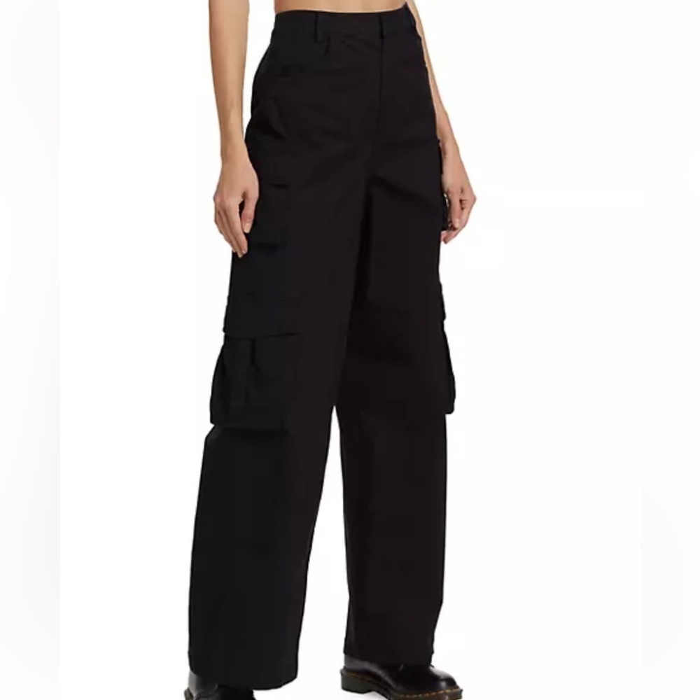 Disclosure Black Wide Leg Cargo Pants Women Size 0/24 Utility Streetwear